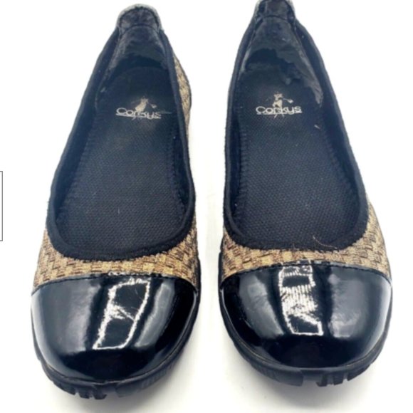 Corkys Shoes Corkys Coco Womens Shoes Flats Metallic Bronze Black